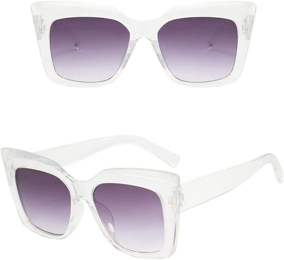 

2027 Женские солнцезащитные очки Модные солнцезащитные очки для женщин с защитой от УФ-излучения Мужские солнцезащитные очки, белый градиентный серый MTZJH, One Color