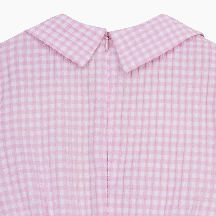 Детское платье Lovely Collar, розовое, от Benetton Kids — фото 4