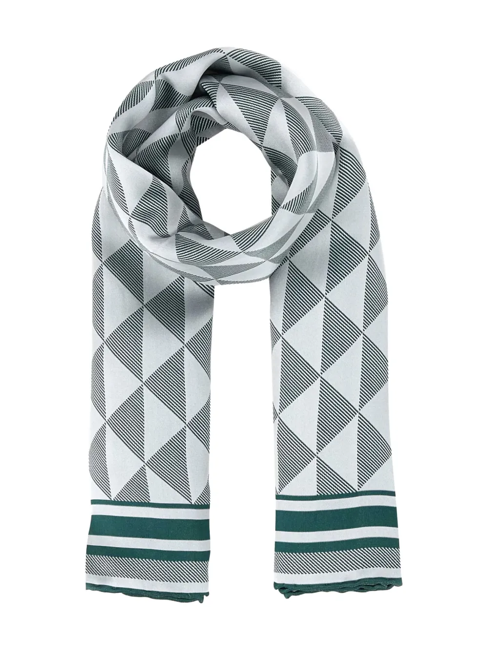 

Геометрический шейный платок Prada, белый