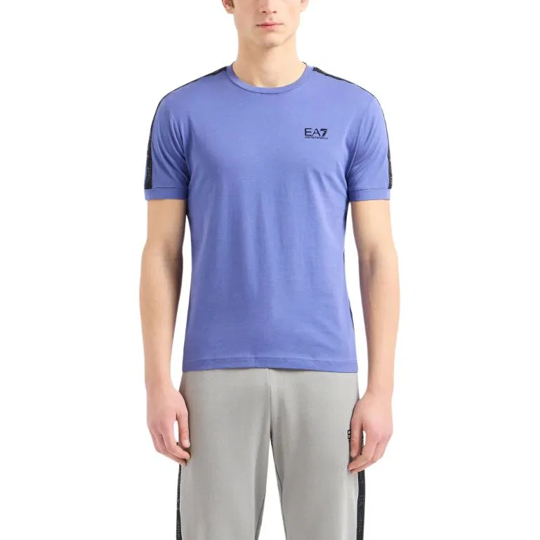 Футболка EA7 SS24, мужская, сине-фиолетовая EMPORIO ARMANI, Blue Purple — фото 3