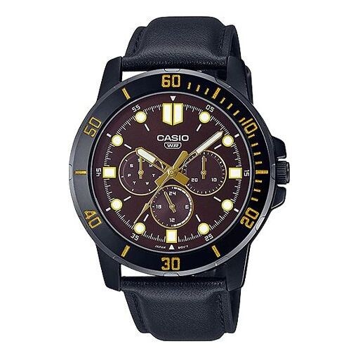 

Часы Casio Dress Classic Minimalistic Analog Watch 'Black Burgundy Gold', красный, Коричневый, Часы Casio Dress Classic Minimalistic Analog Watch 'Black Burgundy Gold', красный