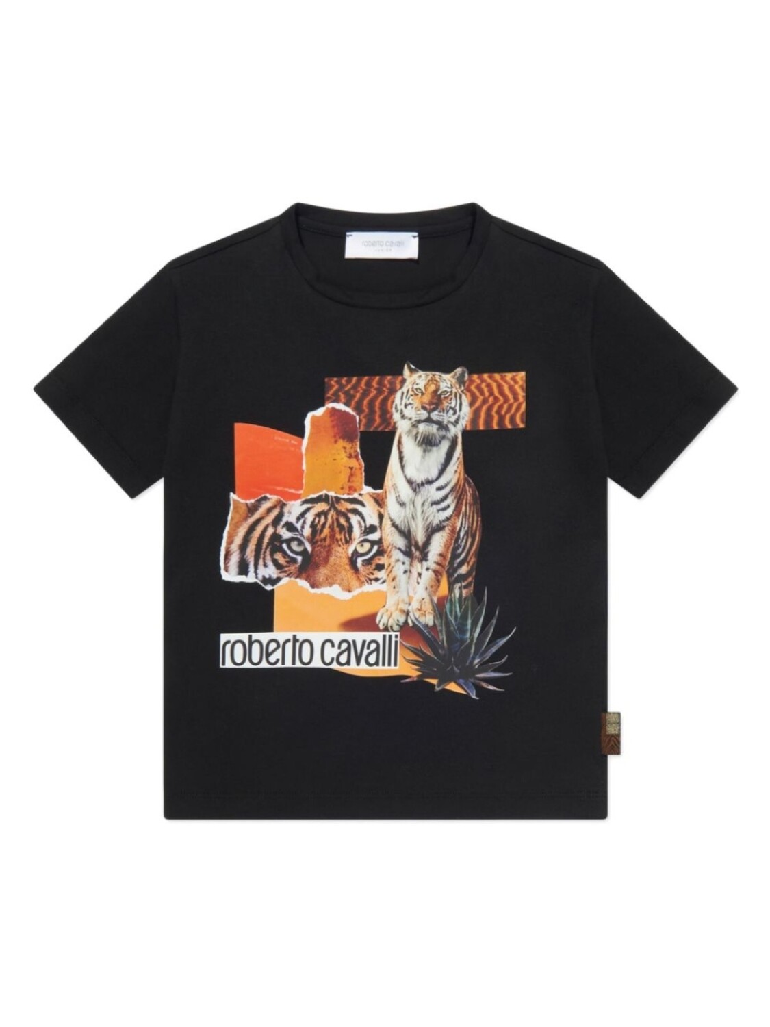 

Футболка с принтом Roberto Cavalli Junior, черный