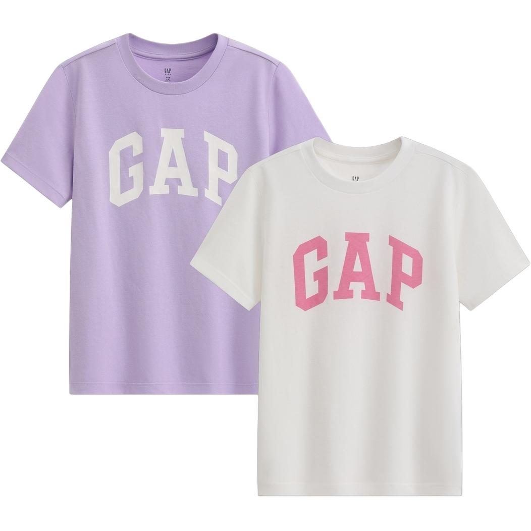 

Футболка для детей с круглым вырезом GAP, светло-фиолетовый