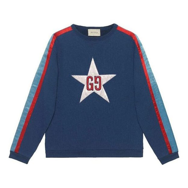 

Свитер gg star design crewneck sweatshirt 'blue' Gucci, синий