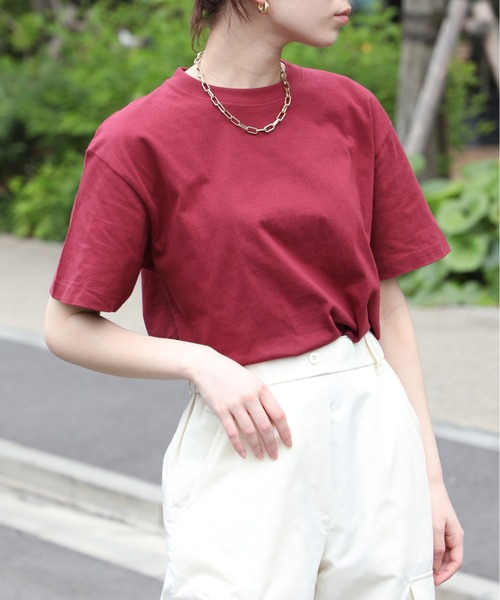 

Футболка с круглым вырезом и коротким рукавом из хлопка United Athle, цвет бургундия