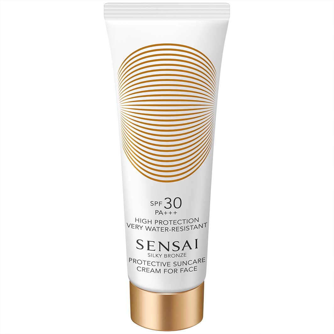 

Солнцезащитный крем silky bronze protective suncare cream for face 30 Sensai, объем 50 мл