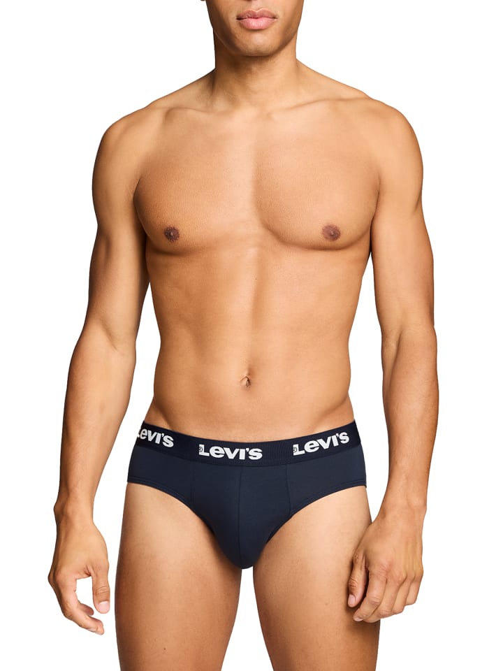 Levi´s Боксерские шорты LEVIS Men Repeat Logo Brief 2P темно-синего цвета — фото 3