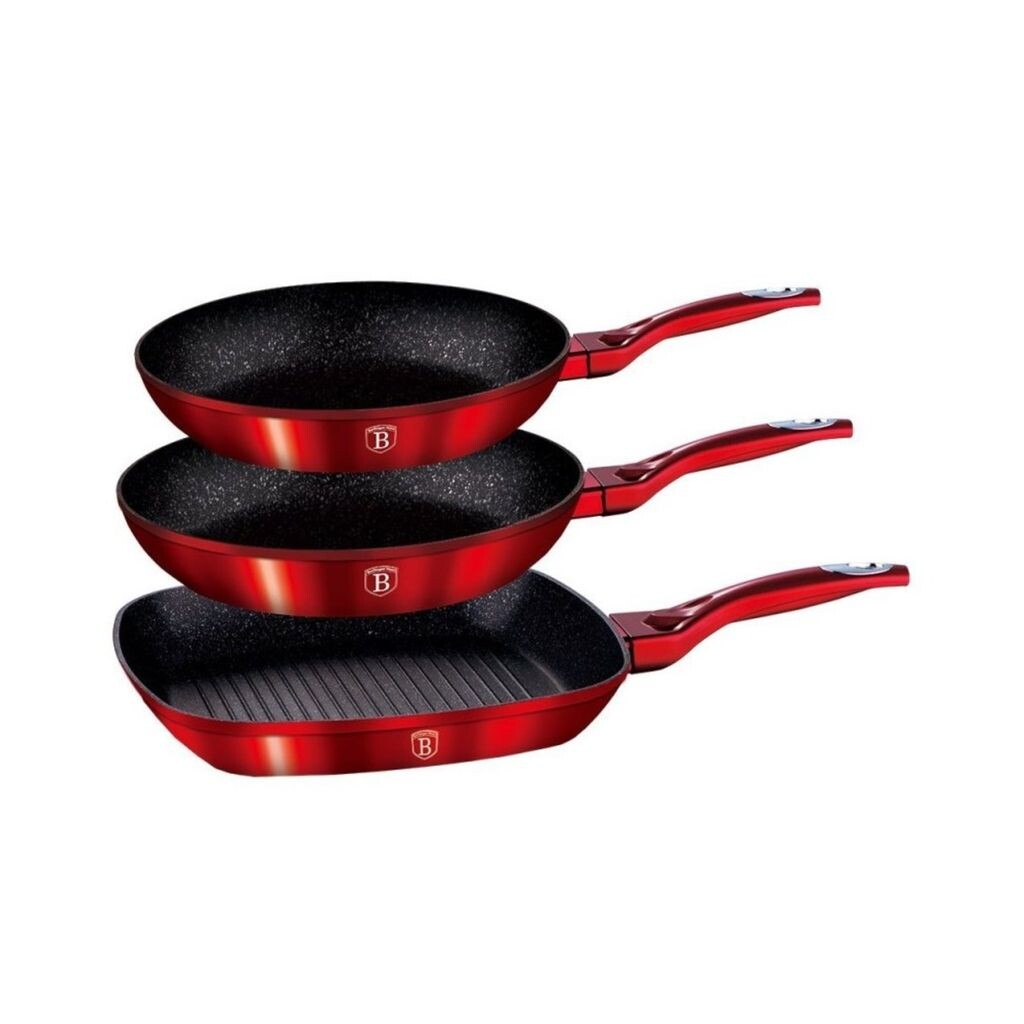 

Набор Berlinger Haus с 3 гранитными сковородками Red Metallic Line 8694 BerlingerHaus