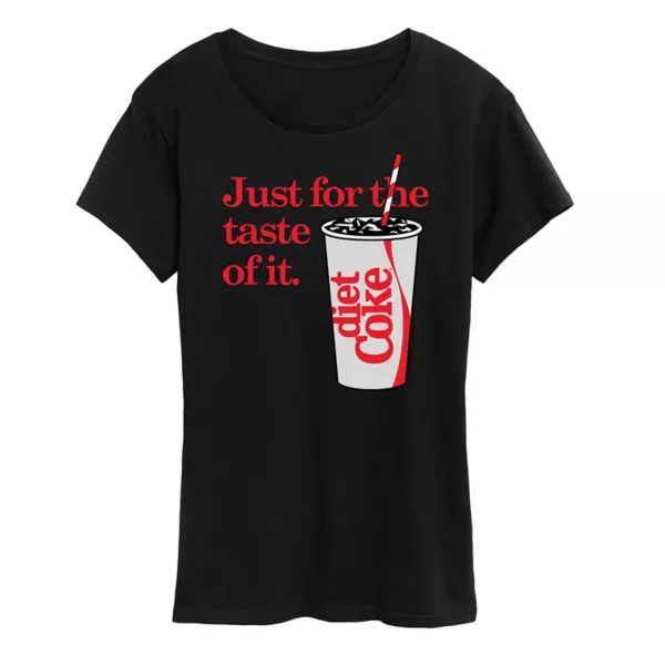 

Женская футболка с принтом "Diet Coke для вкуса" Licensed Character, черный