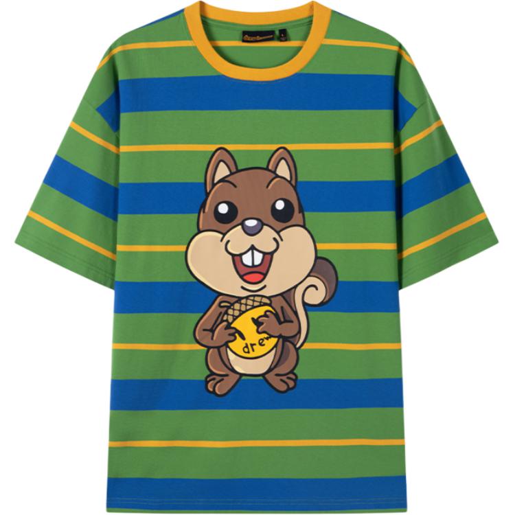 

Drew House Футболка Unisex Green Blue Stripes, Зеленый, Drew House Футболка Unisex Green Blue Stripes