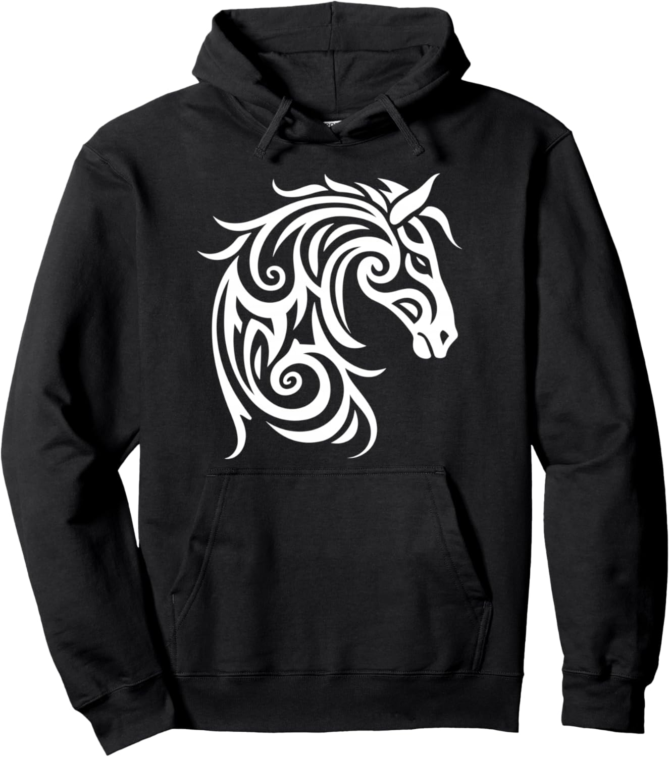 

Худи с изображением лошади, скандинавской мифологии, кельтского узла, племенной татуировки Celtic Knot Animal Designs, черный