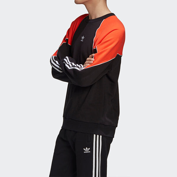 Толстовка adidas originals B Trf Ab Crew Colorblock Casual Sports Pullover Black, черный — фото 4