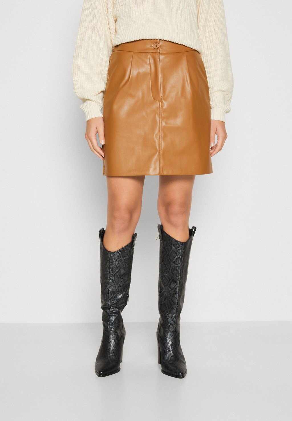 

Юбка мини VILA VILINE SHORT SKIRT, цвет toasted coconut