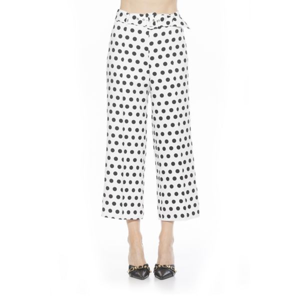 

Женские брюки Caden с поясом и широкими штанинами Alexia Admor, цвет black white dots