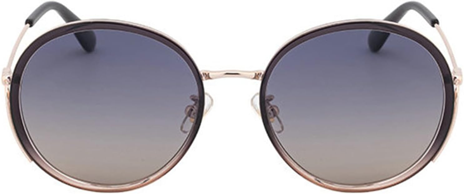 

Классические овальные солнцезащитные очки Helena Fashion для женщин и мужчин, модель 2025, роскошная дизайнерская металлическая оправа, винтажные круглые очки с защитой от УФ-излучения UV400, C5