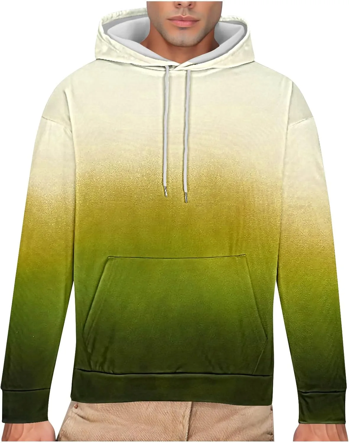 

Толстовка с капюшоном для мужчин, Casual, с капюшоном на шнурке и карманом-кенгуру OTSANT