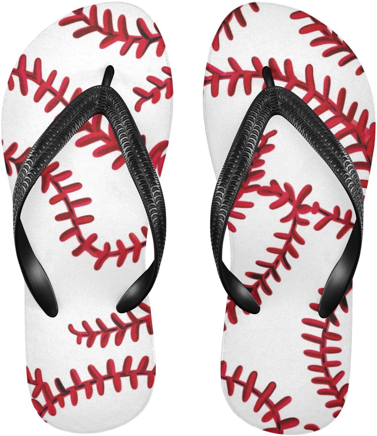 

Бейсбольные красные шлепанцы для пляжа, летние повседневные сандалии для женщин и мужчин, обувь для душа, размер XS Kfbe