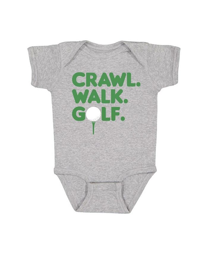 

Боди с коротким рукавом для мальчиков "Crawl, Walk, Golf" - Baby Sweet Wink, серый