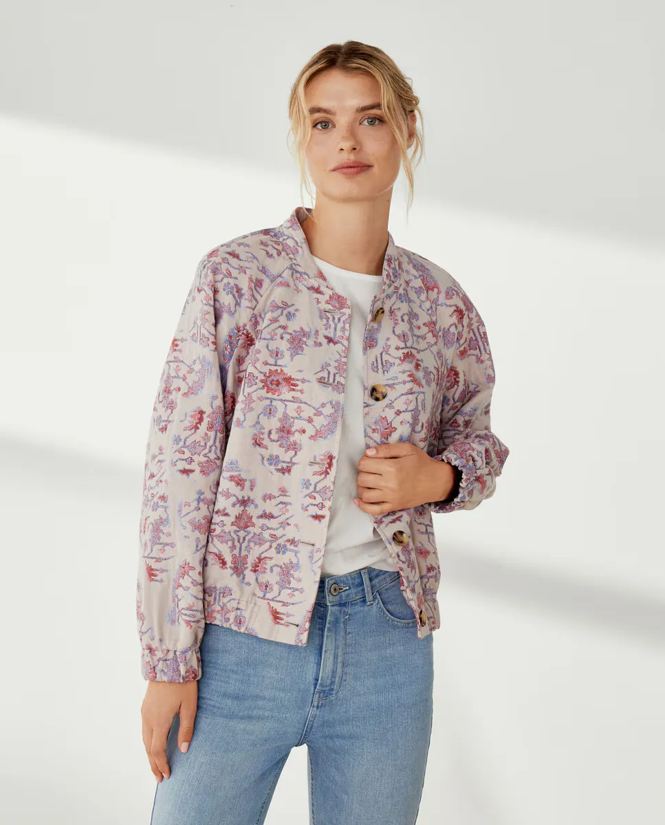 

Женский жаккардовый бомбер Southern Cotton, мультиколор