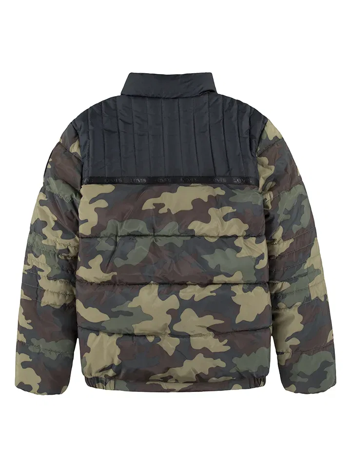 Пуховик с камуфляжным принтом, Levi's Kids, черный — фото 2