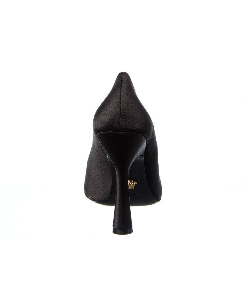 Туфли-лодочки Versace Medusa Plaque Satin, черный — фото 3
