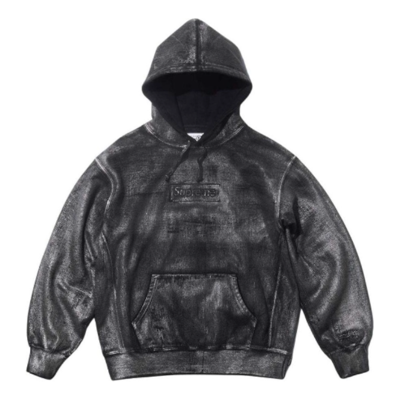 

Худи Supreme x MM6 Maison Margiela Foil Box Logo 'Black', черный
