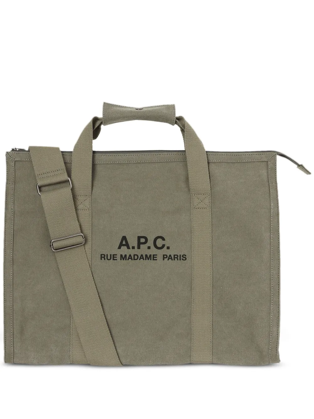 

Сумка-тоут Récupération из канваса A.P.C., зеленый