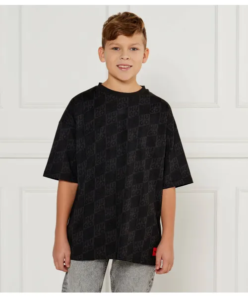 

Футболка по всей поверхности Relaxed fit Hugo Kids, черный