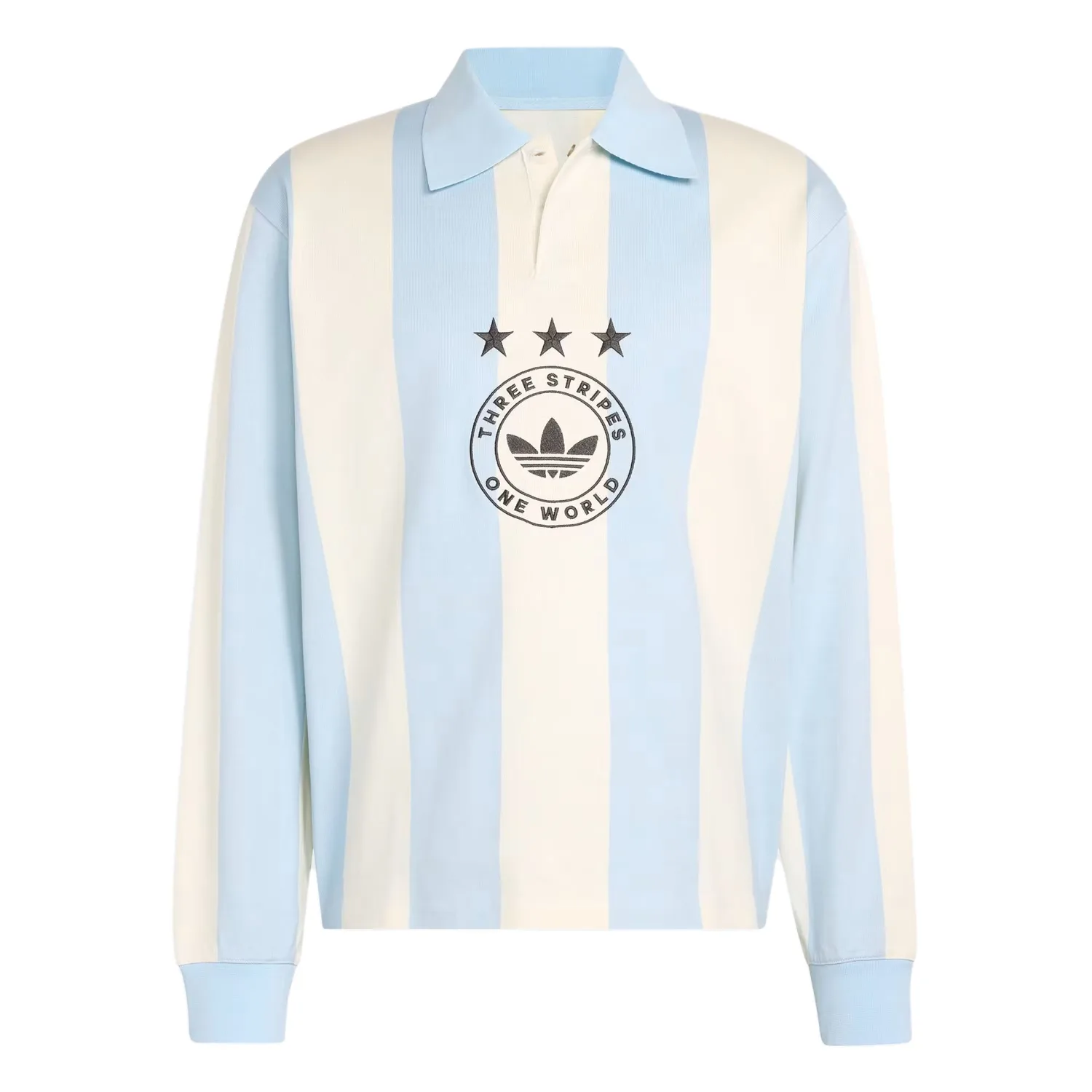 Поло с тремя полосками для мужчин Adidas Originals, Ice Blue/Ecru