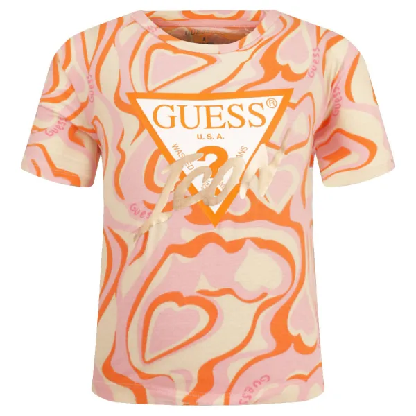 

Укороченная футболка Guess, оранжевый