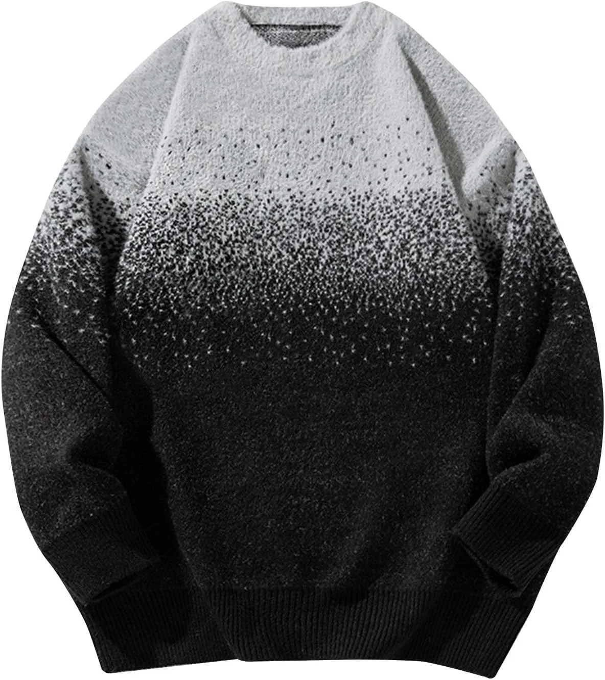 

Мужской свитер с градиентом, осенний, с длинными рукавами, воротник-экипаж