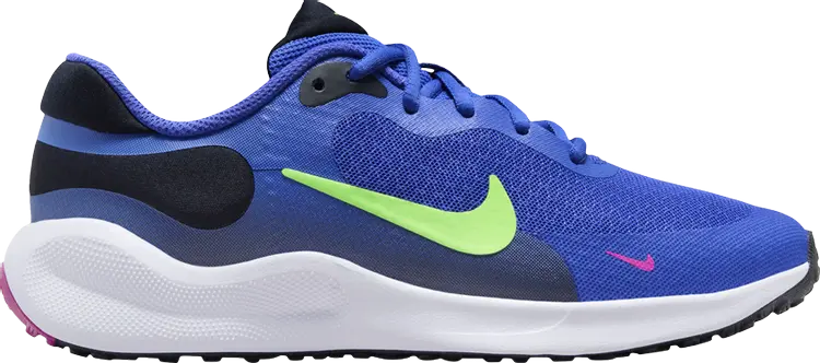 

Кроссовки Revolution 7 GS 'Ultramarine Lime Blast', синий