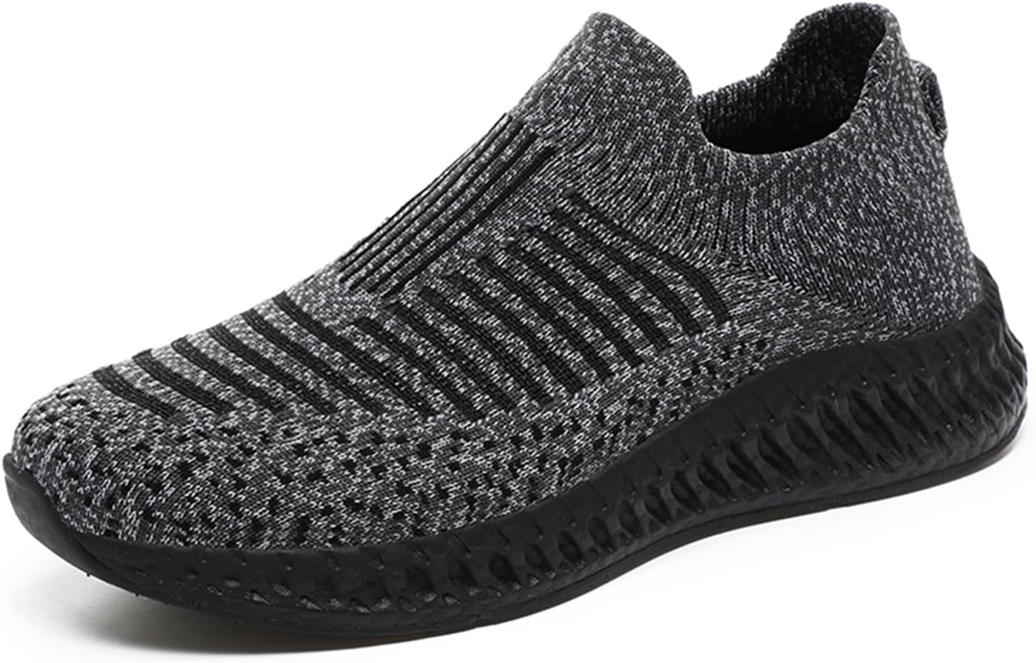 

Мужские легкие носки для ходьбы, дышащие вязаные спортивные кроссовки для бега, повседневные кроссовки для тренажерного зала Abborora, серый