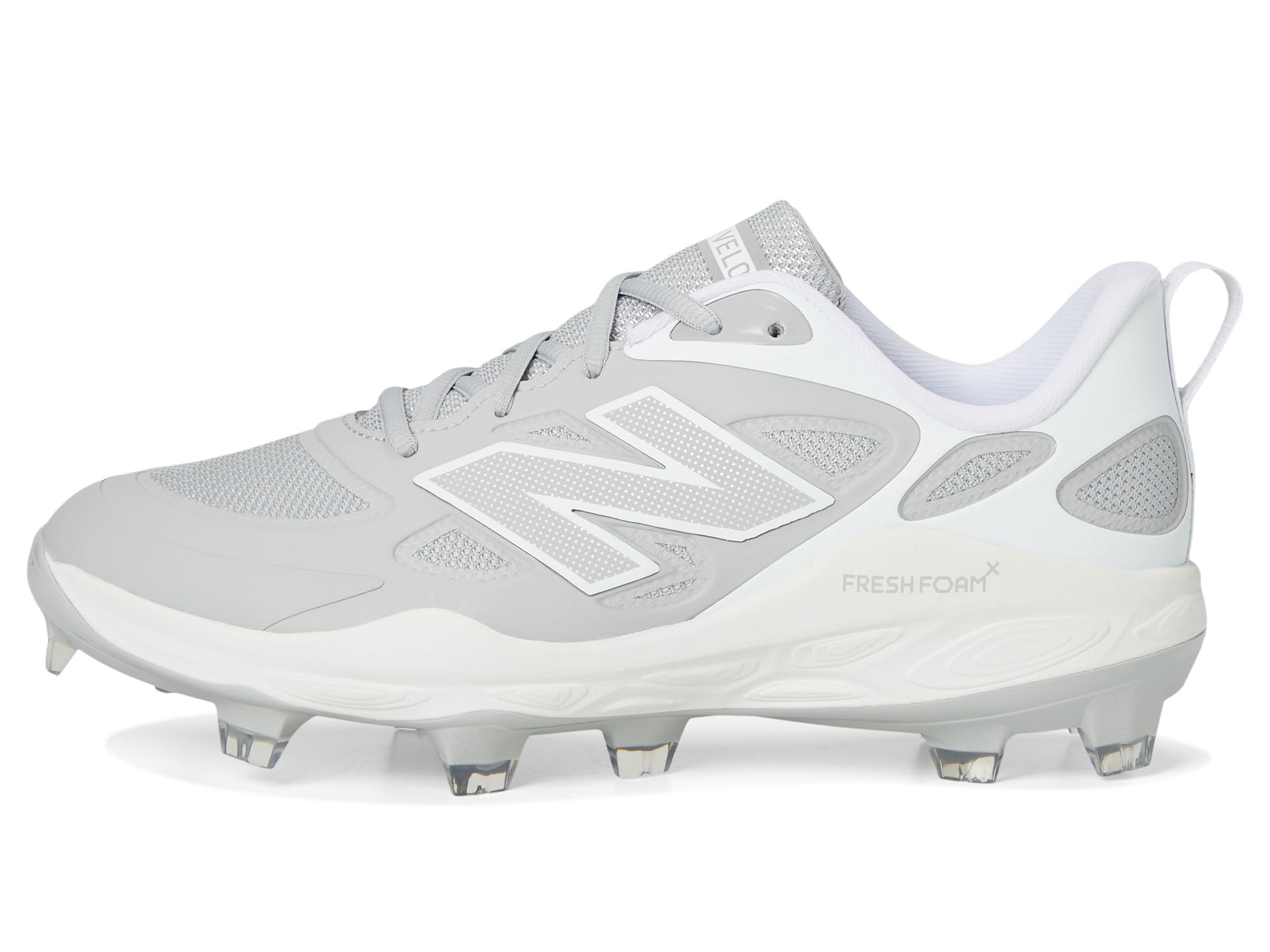 Туфли New Balance Fresh Foam Velov4 Molded Softball Cleats, цвет Raincloud/White — фото 4