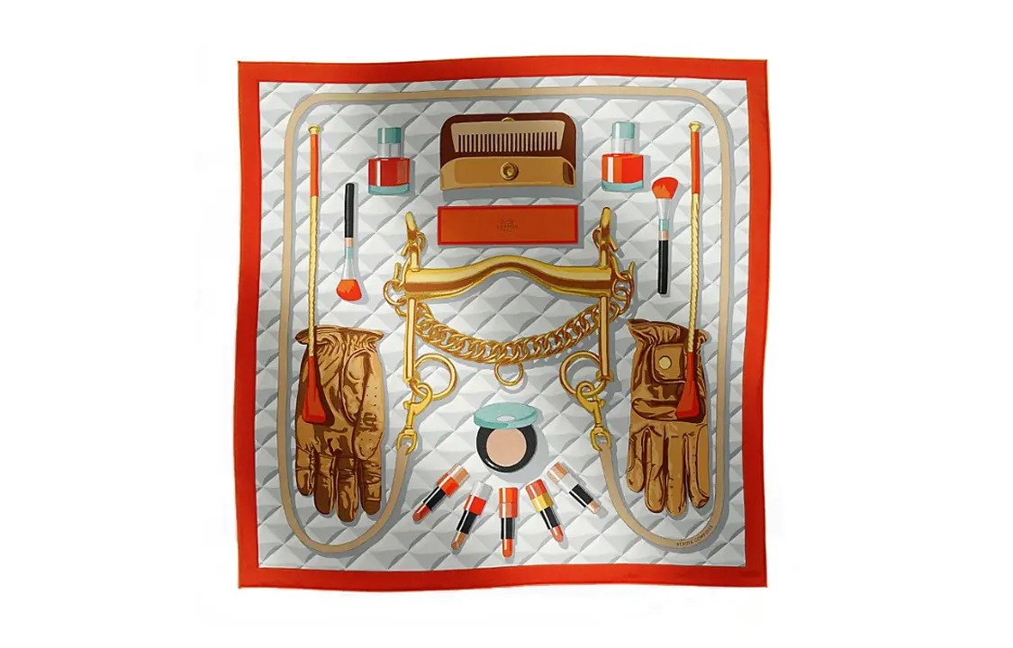 

Шёлковый платок HERMES Мультиколор