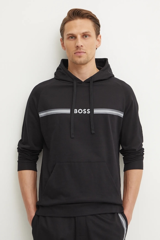 

Хлопковая толстовка для отдыха Boss, черный