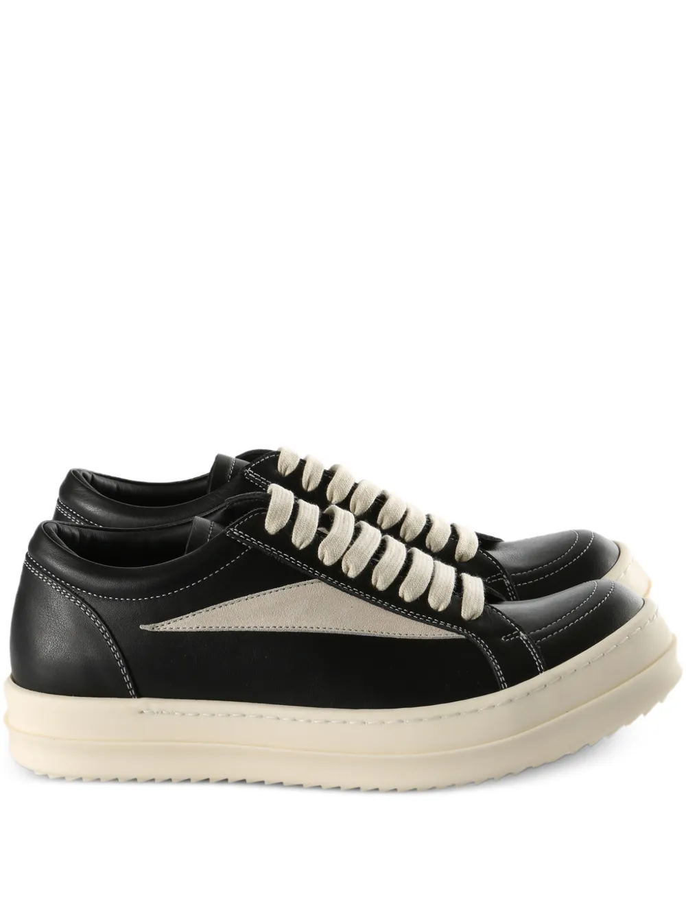 Кроссовки с комбинированными вставками (низкие) Rick Owens, черный