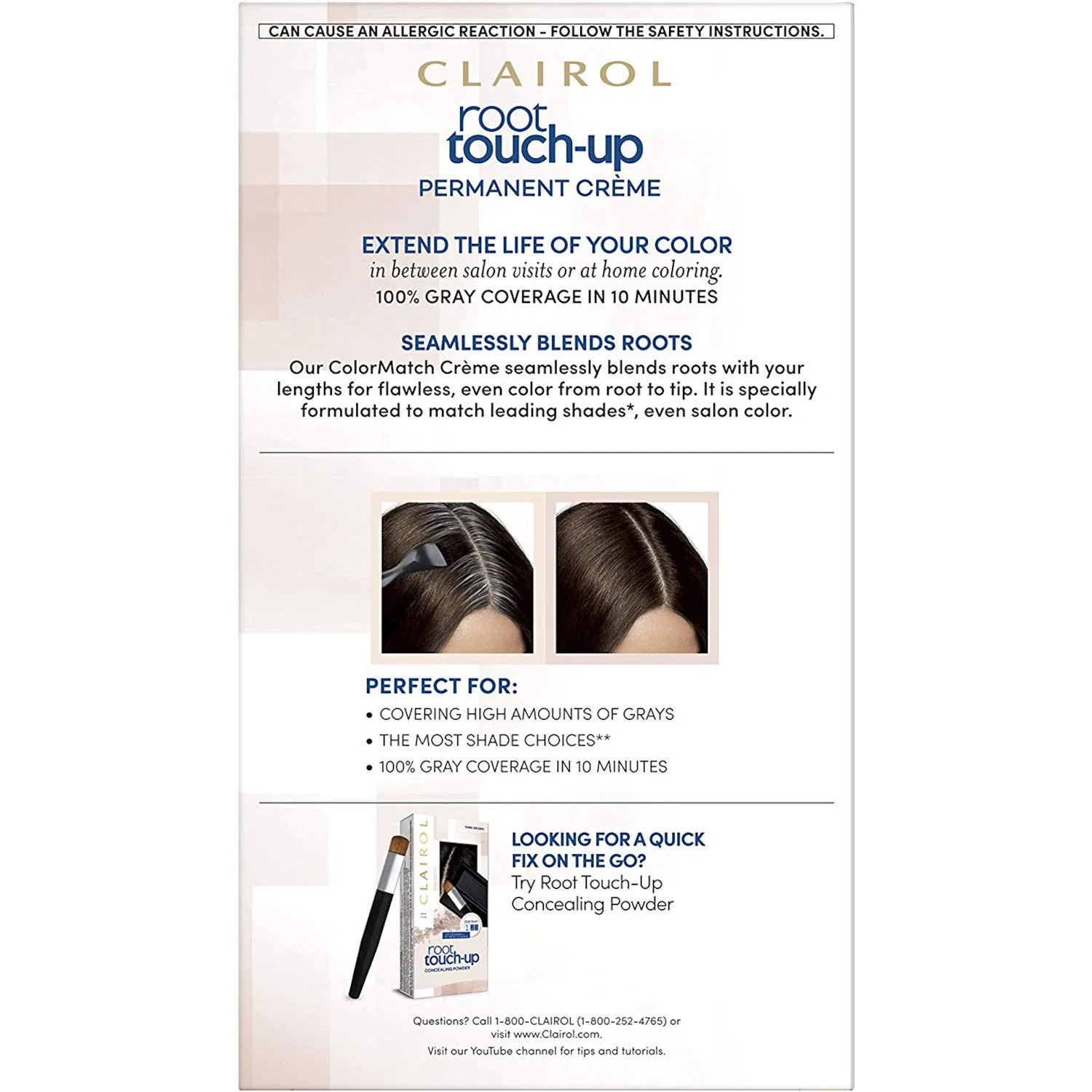 Краска для корней волос «Nice'n Easy Root Touch-Up» темно-коричневая 4 от Clairol Clairol — фото 3