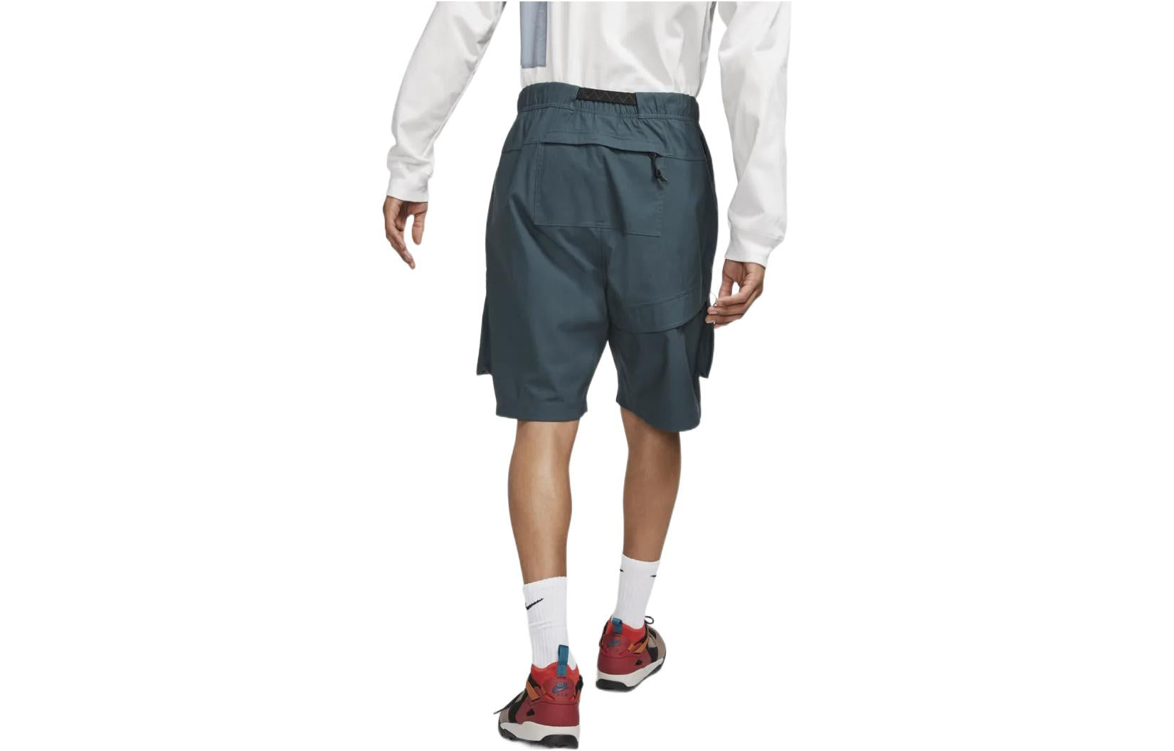 Спортивные шорты Men's Nike Solid Color Casual Straight Shorts Dark Green BQ7285-328, зеленый — фото 2