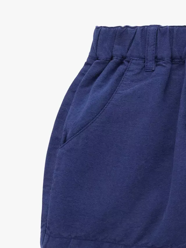 Детские шорты из смеси льна Purebaby, Navy — фото 3