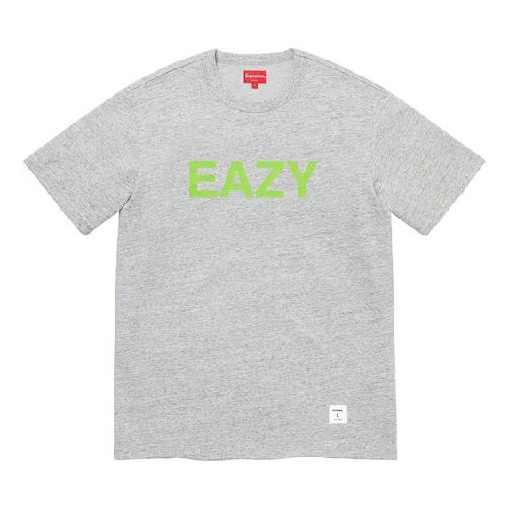 

Футболка ss20 week 1 eazy s/s top alphabet short sleeve gray Supreme, серый