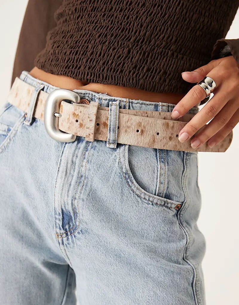 

Ремень с принтом оленя от My Accessories, белый