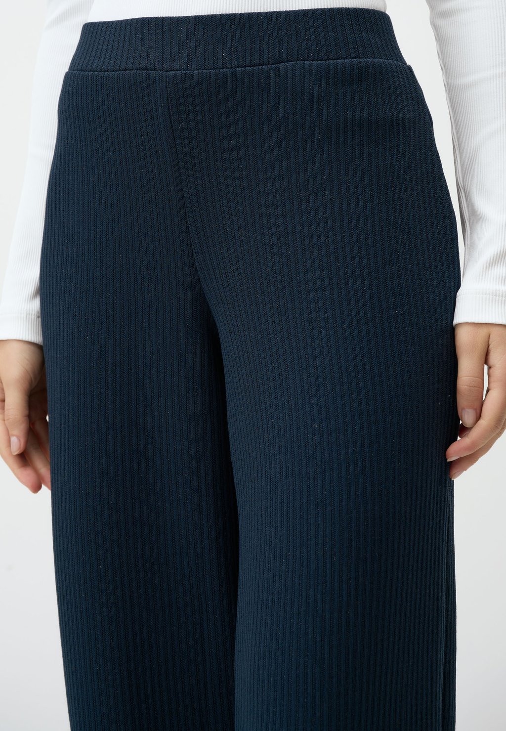 

Брюки LINE PATTERNED HIGH WAIST Jimmy Key, темно-синий