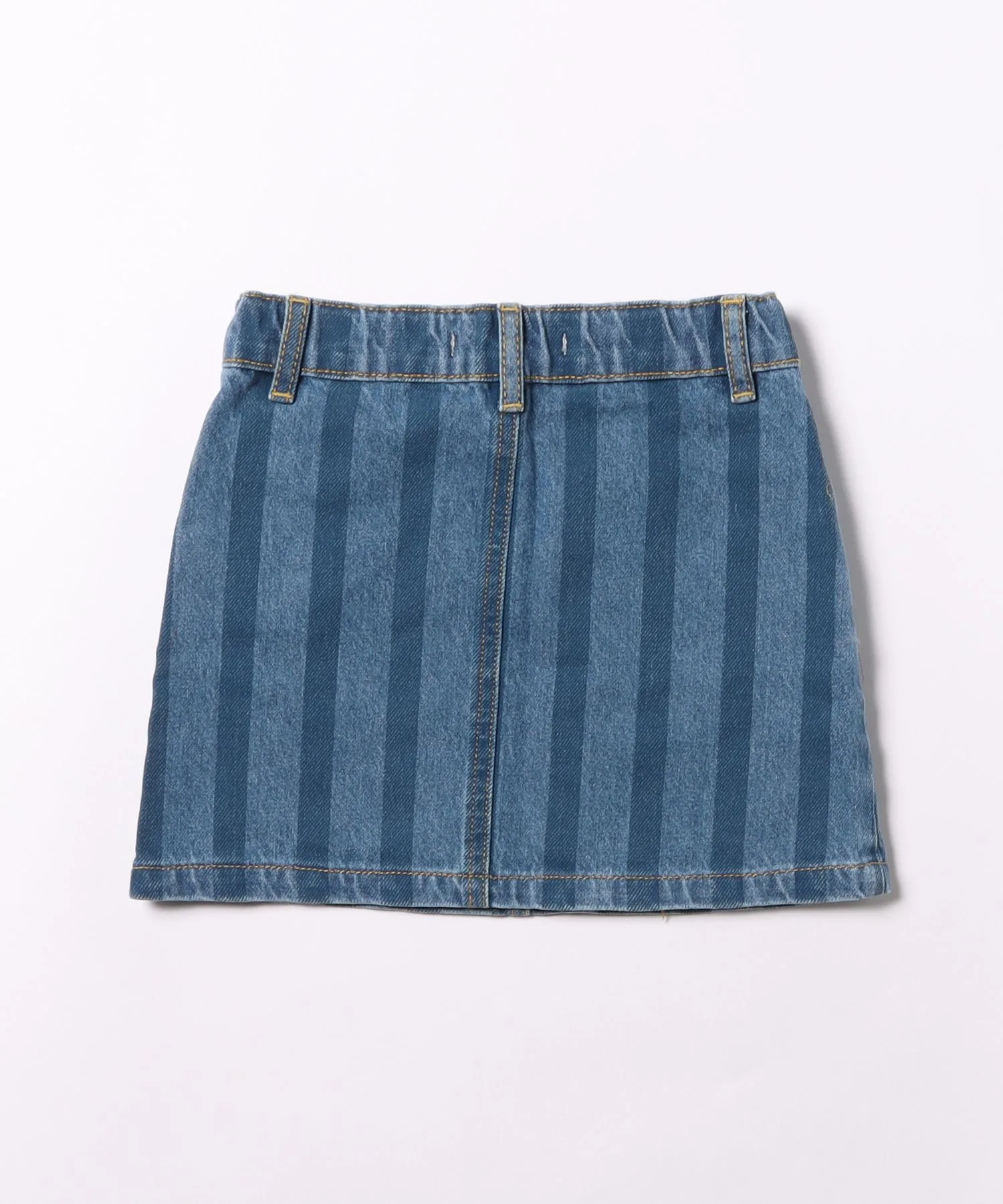 Детская юбка из органического хлопка с полосками Pickles The Dog Striped denim skirt BOBO CHOSES синяя — фото 4