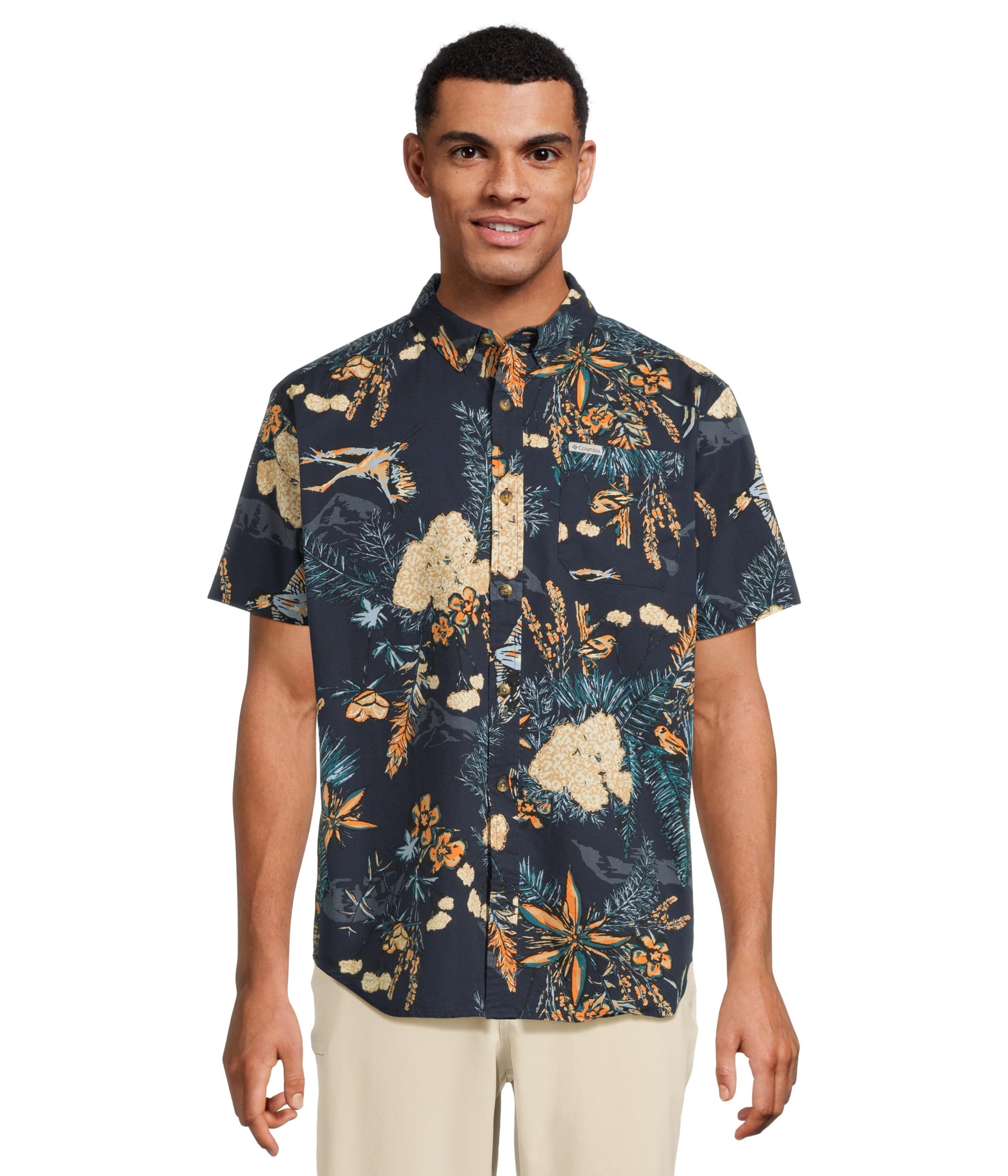 

Рубашка Columbia Rapid Rivers Printed Short Sleeve Shirt, Collegiate Navy Outbacked