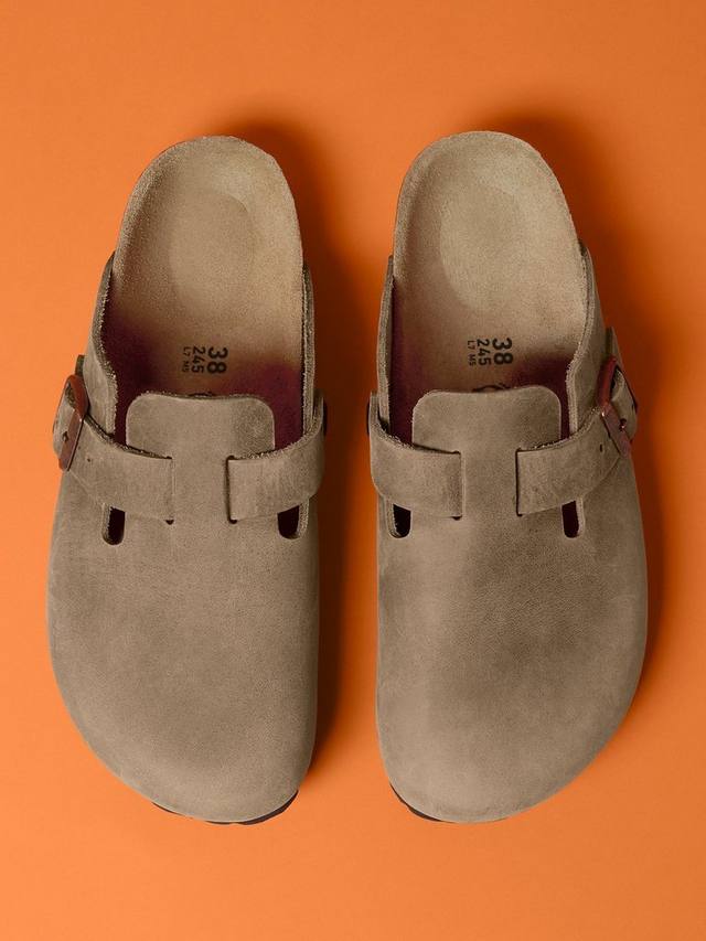 Бостонские промасленные сандалии из нубука Birkenstock, цвет Tabacco — фото 4