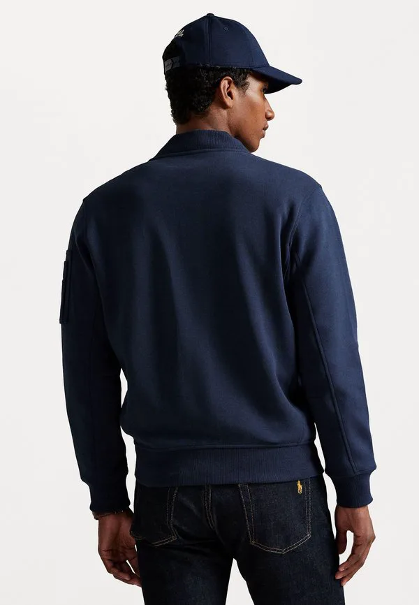 Бомбер двойной вязки куртка-бомбер Polo Ralph Lauren, Aviator Navy — фото 3