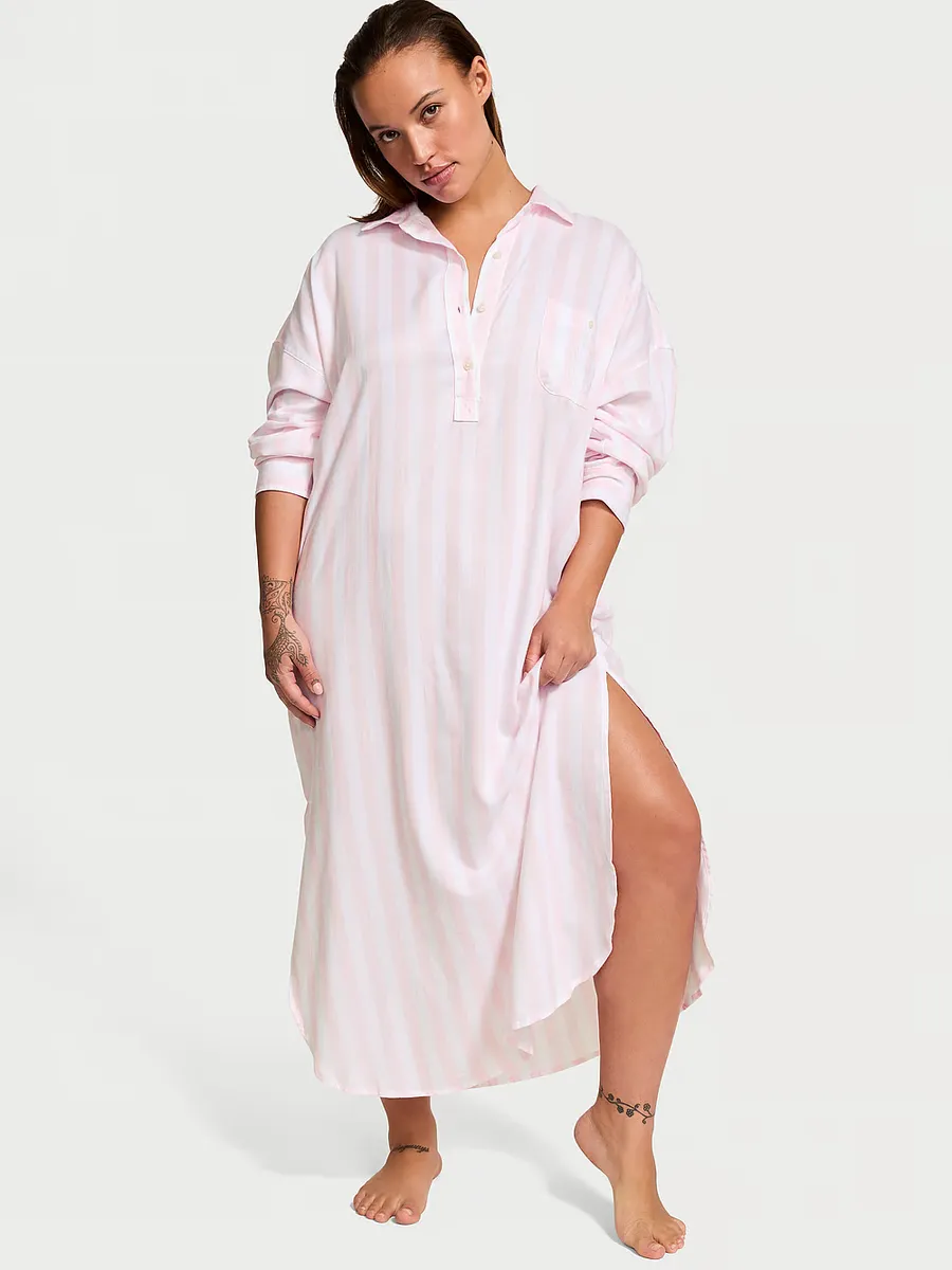 

Туника для сна из модала и хлопка Victoria'S Secret, цвет Pretty Blossom Stripes