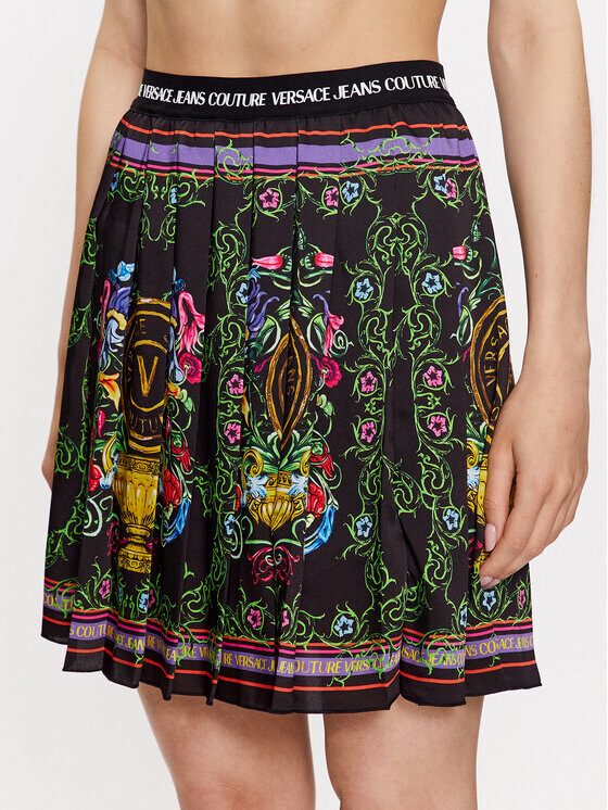 

Плиссированная юбка стандартного кроя Versace Jeans Couture, черный