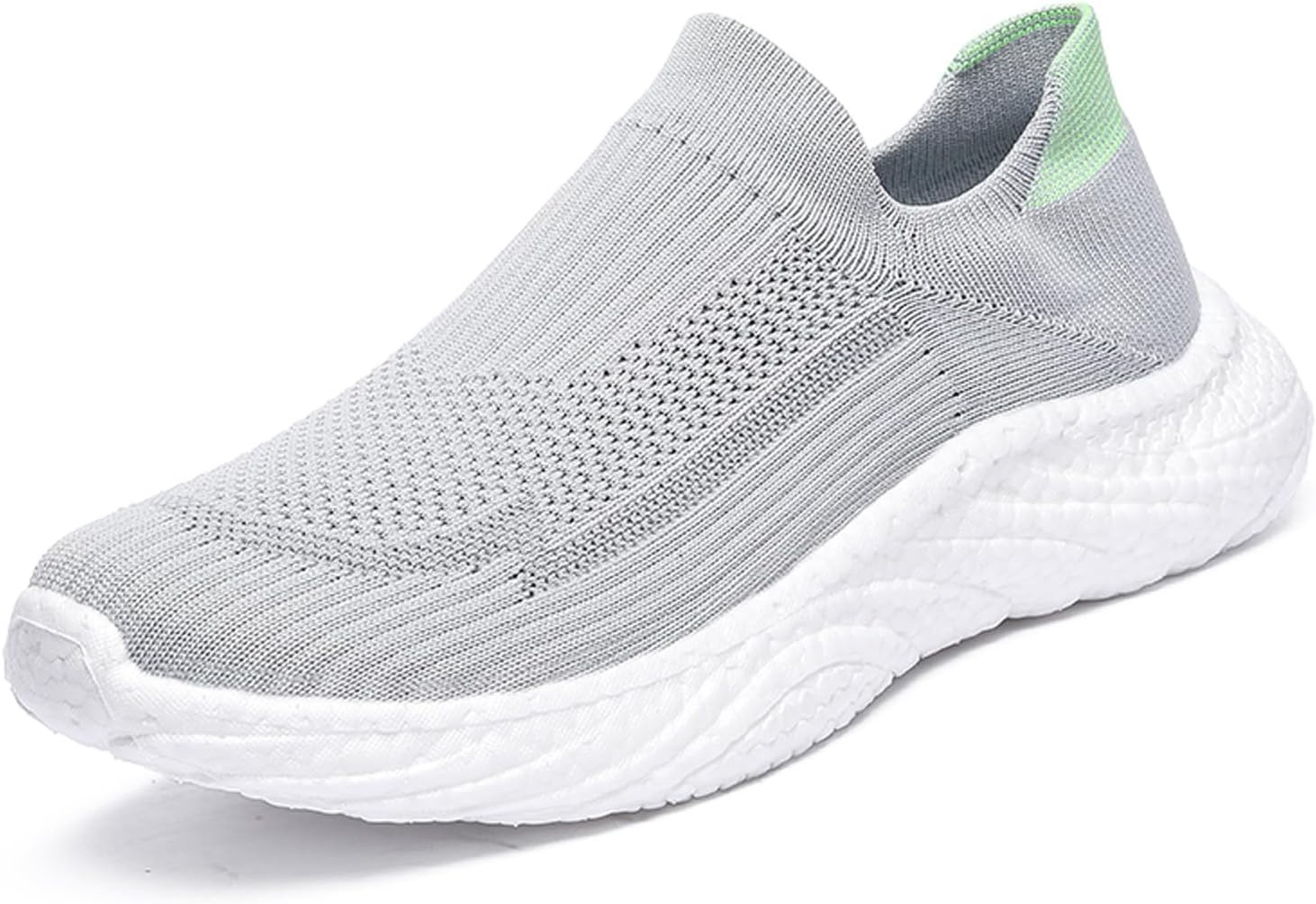 

Мужские и женские кроссовки ihinzry для ходьбы, повседневные носочные кроссовки, легкие дышащие вязаные теннисные кроссовки, противоскользящие обувь, серый